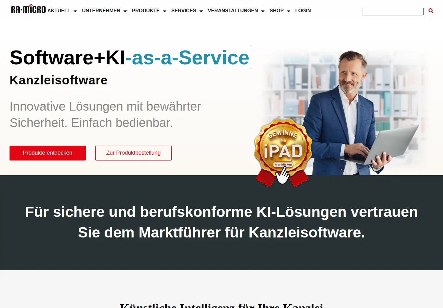 Captured homepage of ra-micro.de in the current scan