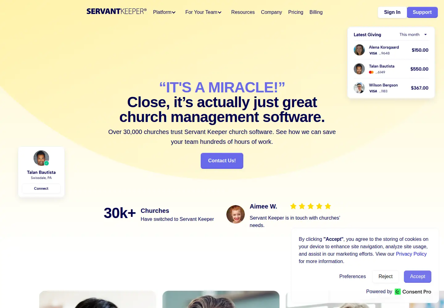 Screenshot of servantkeeper.com