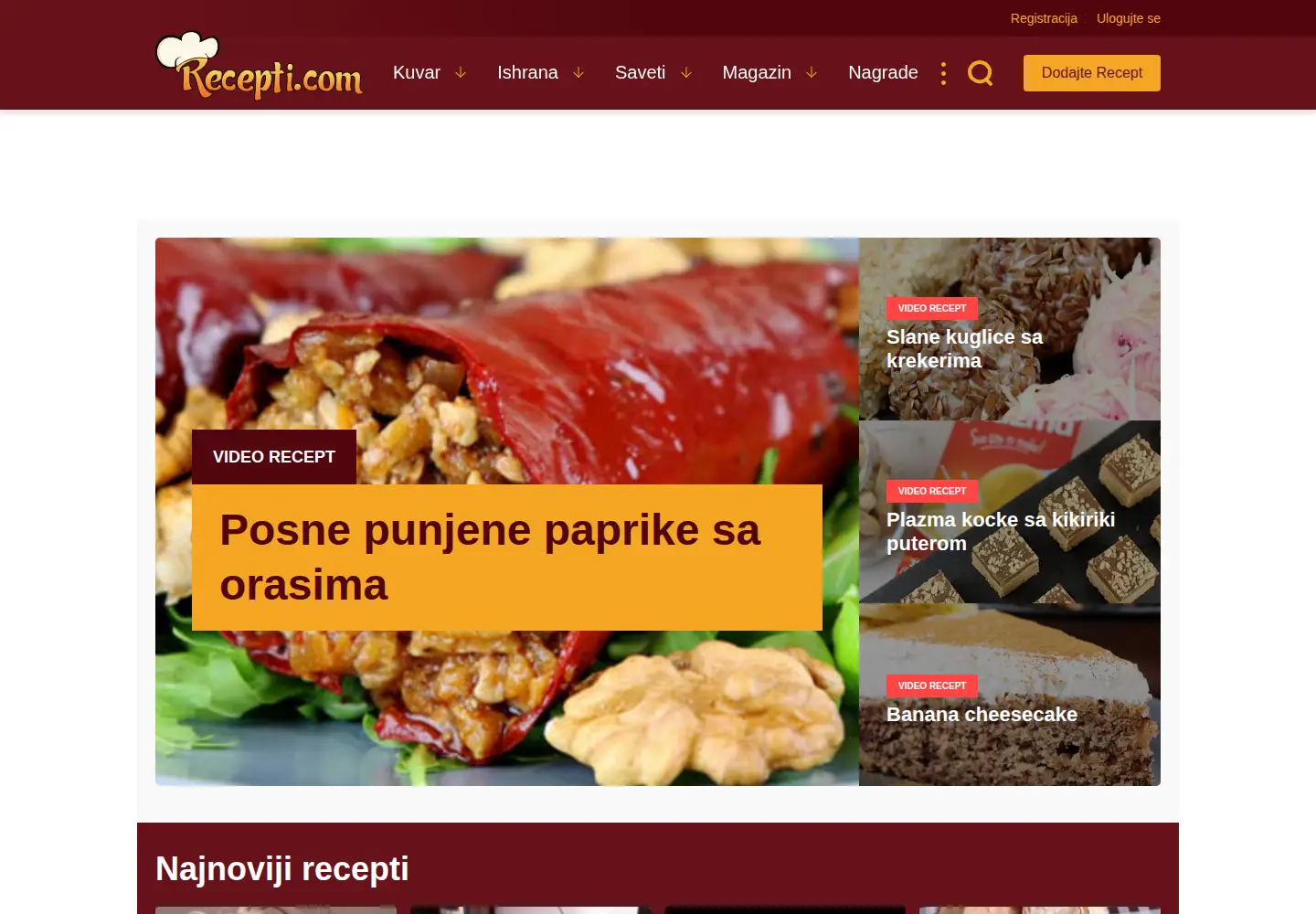 Screenshot of recepti.com