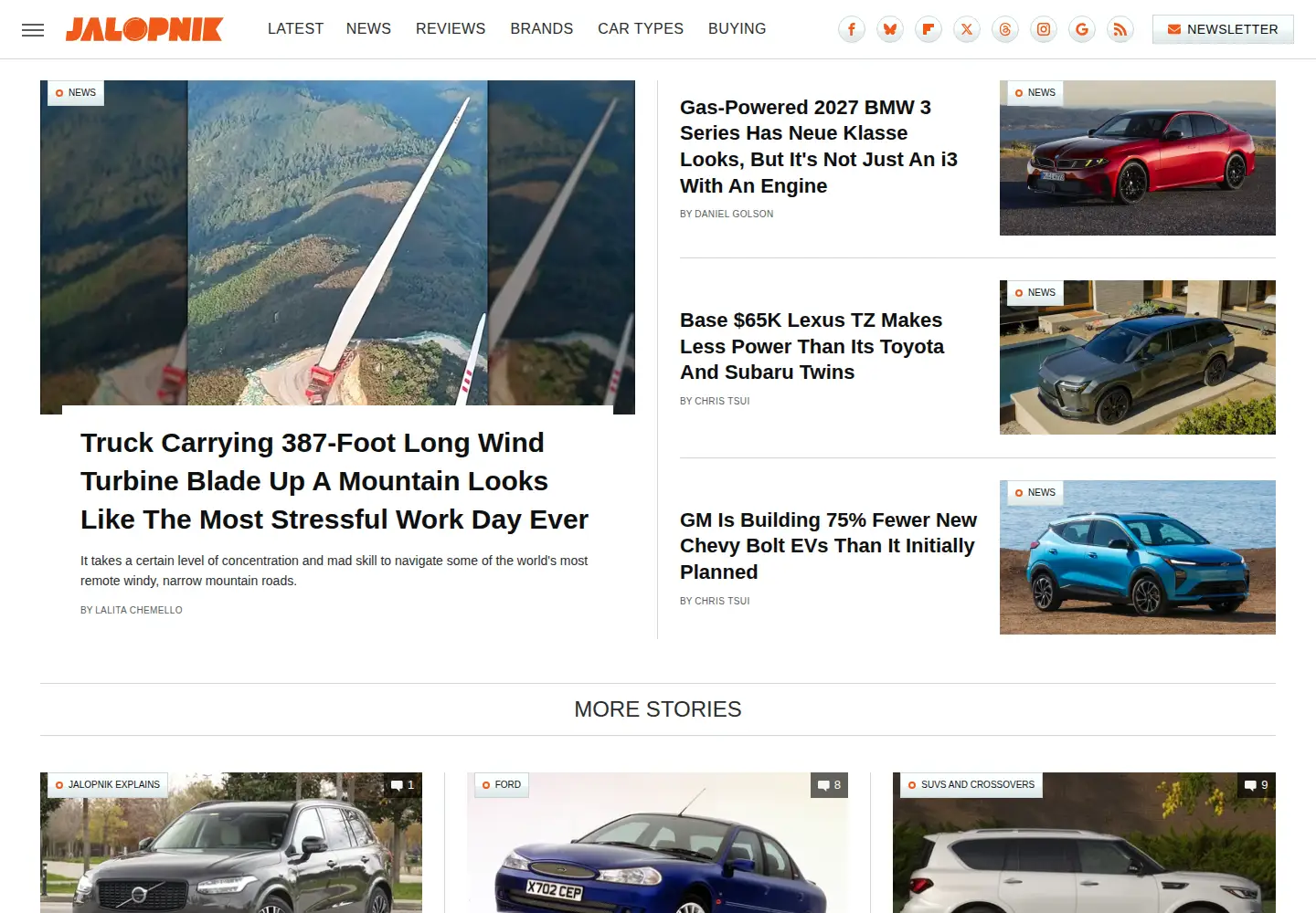 Screenshot of jalopnik.com
