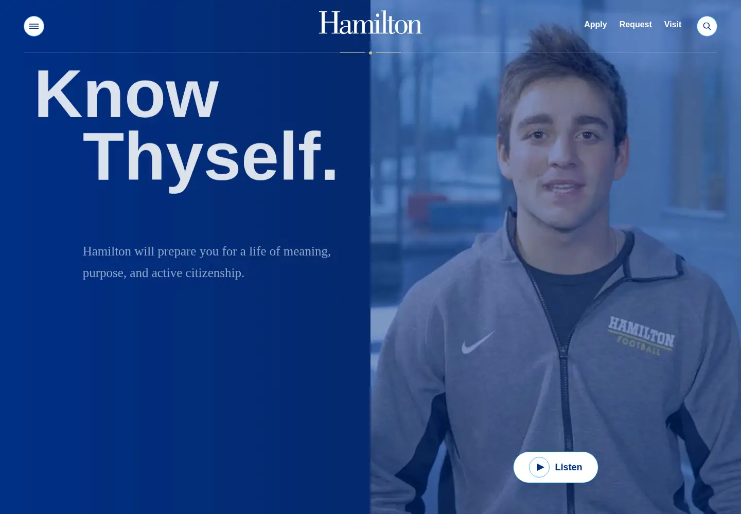 Screenshot of hamilton.edu