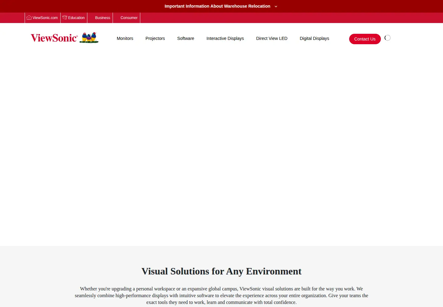 Screenshot of viewsonic.com