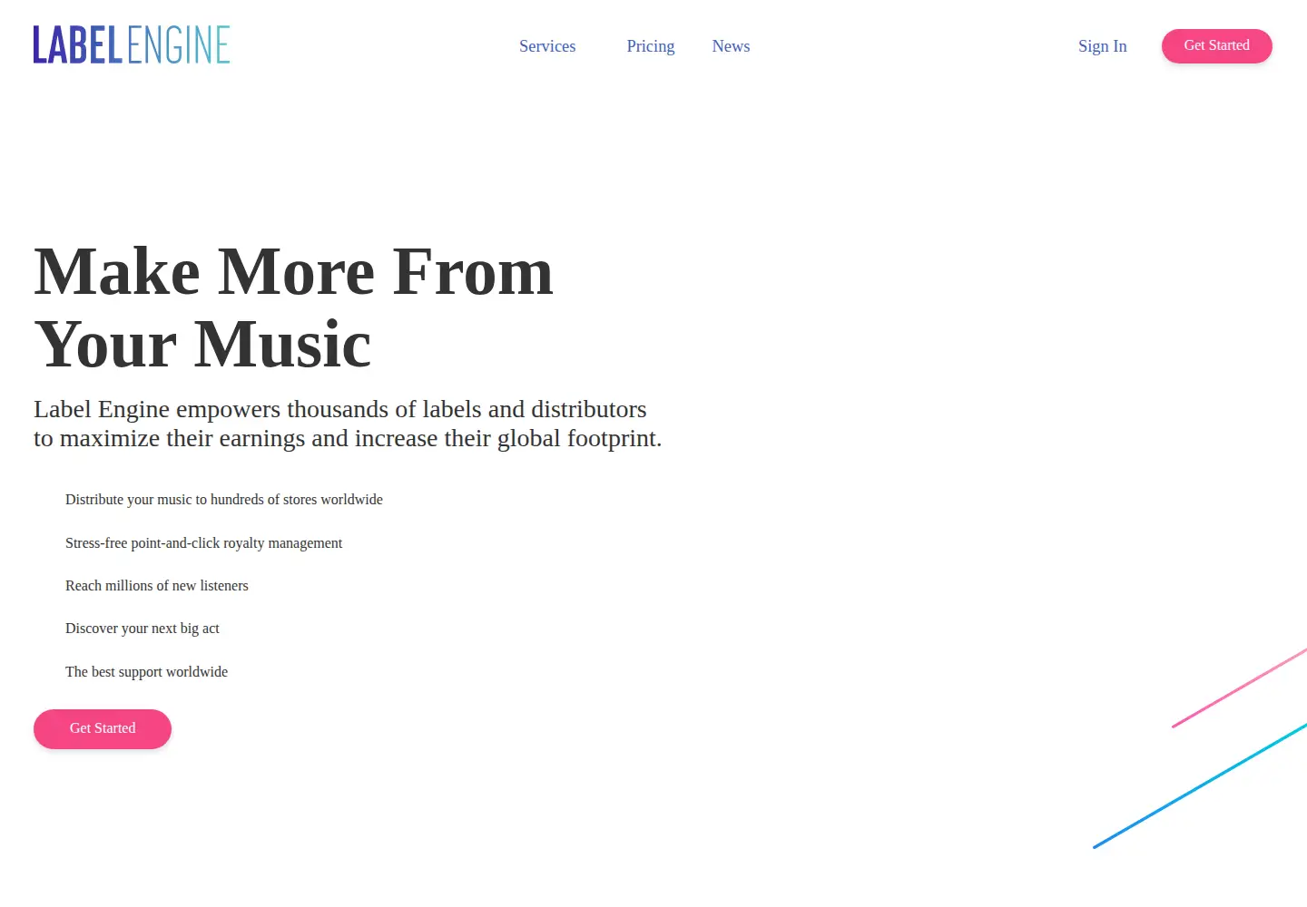 Screenshot of label-engine.com