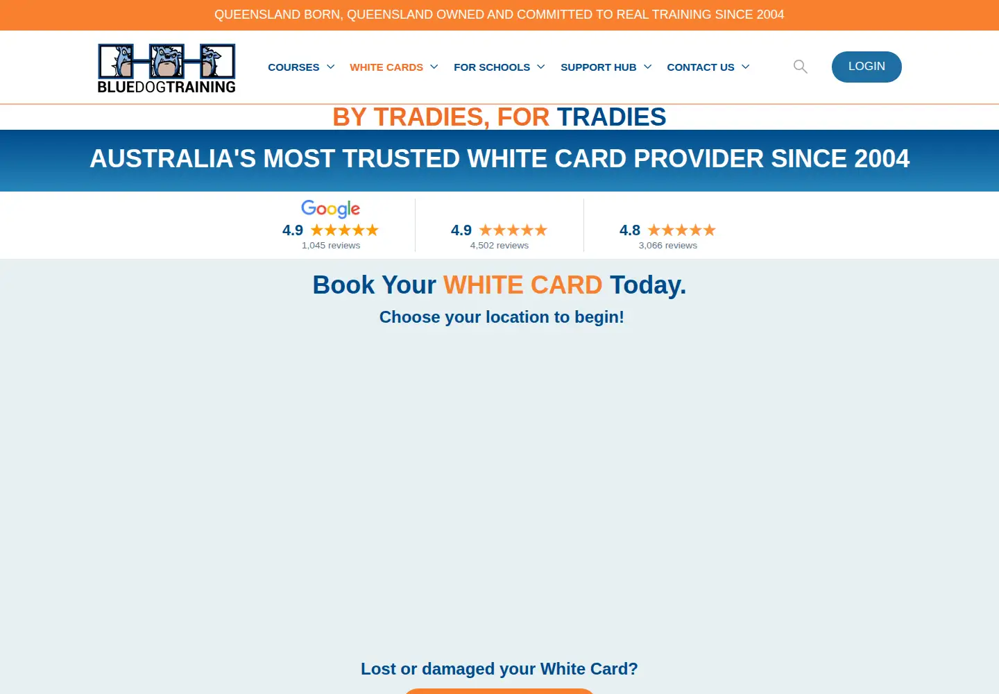 Screenshot of bluedogtraining.com.au