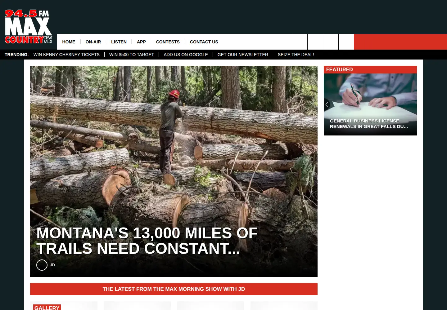 Screenshot of 945maxcountry.com