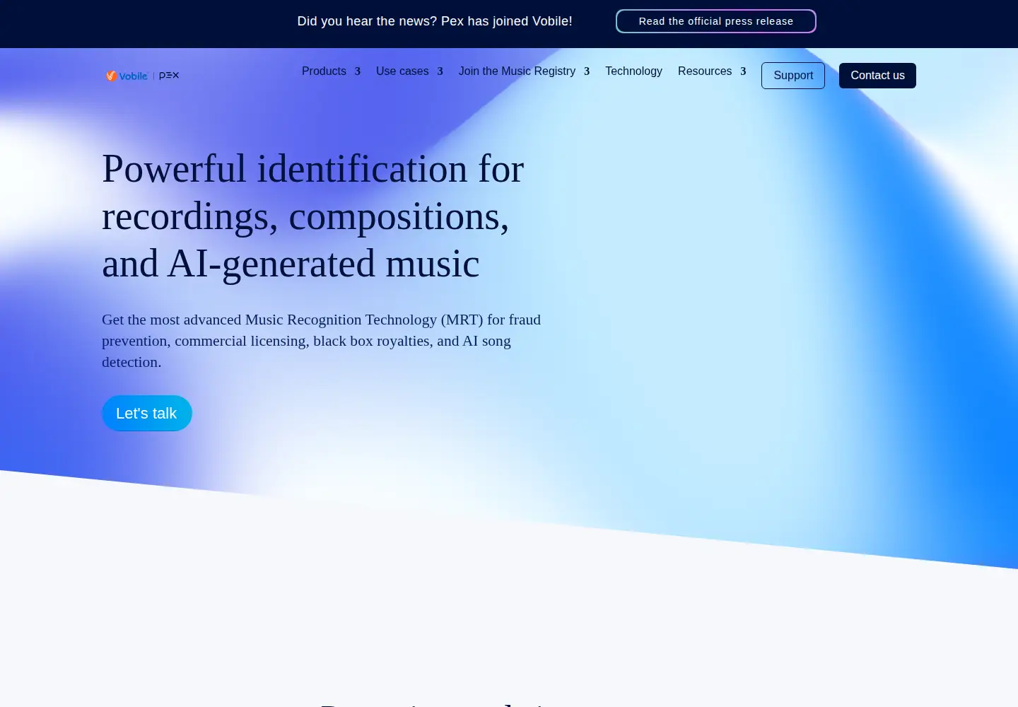 Screenshot of pex.com