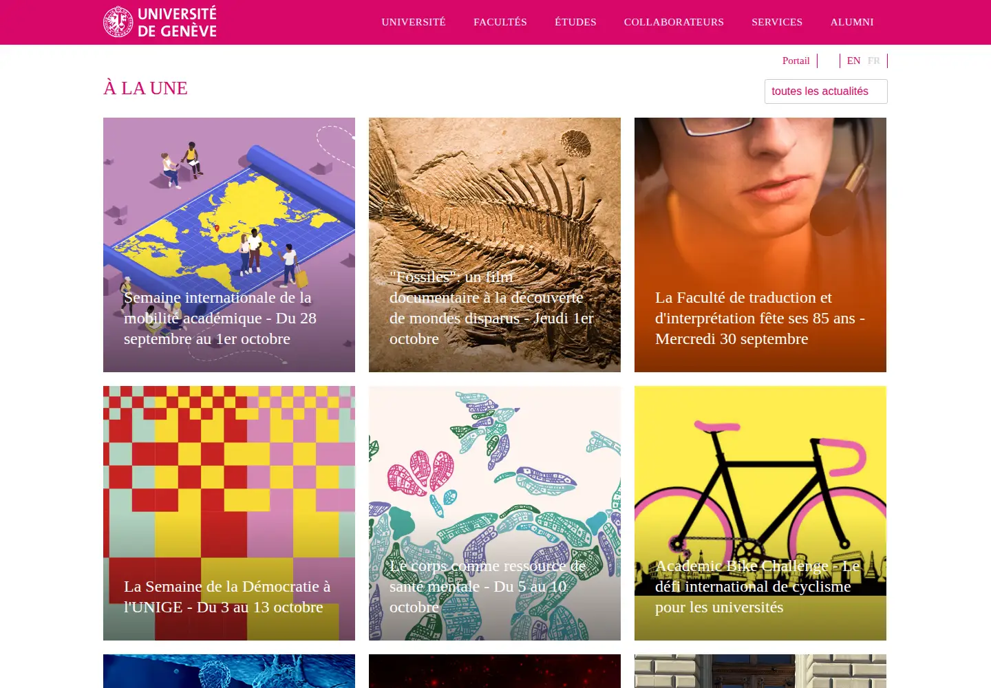 Screenshot of unige.ch