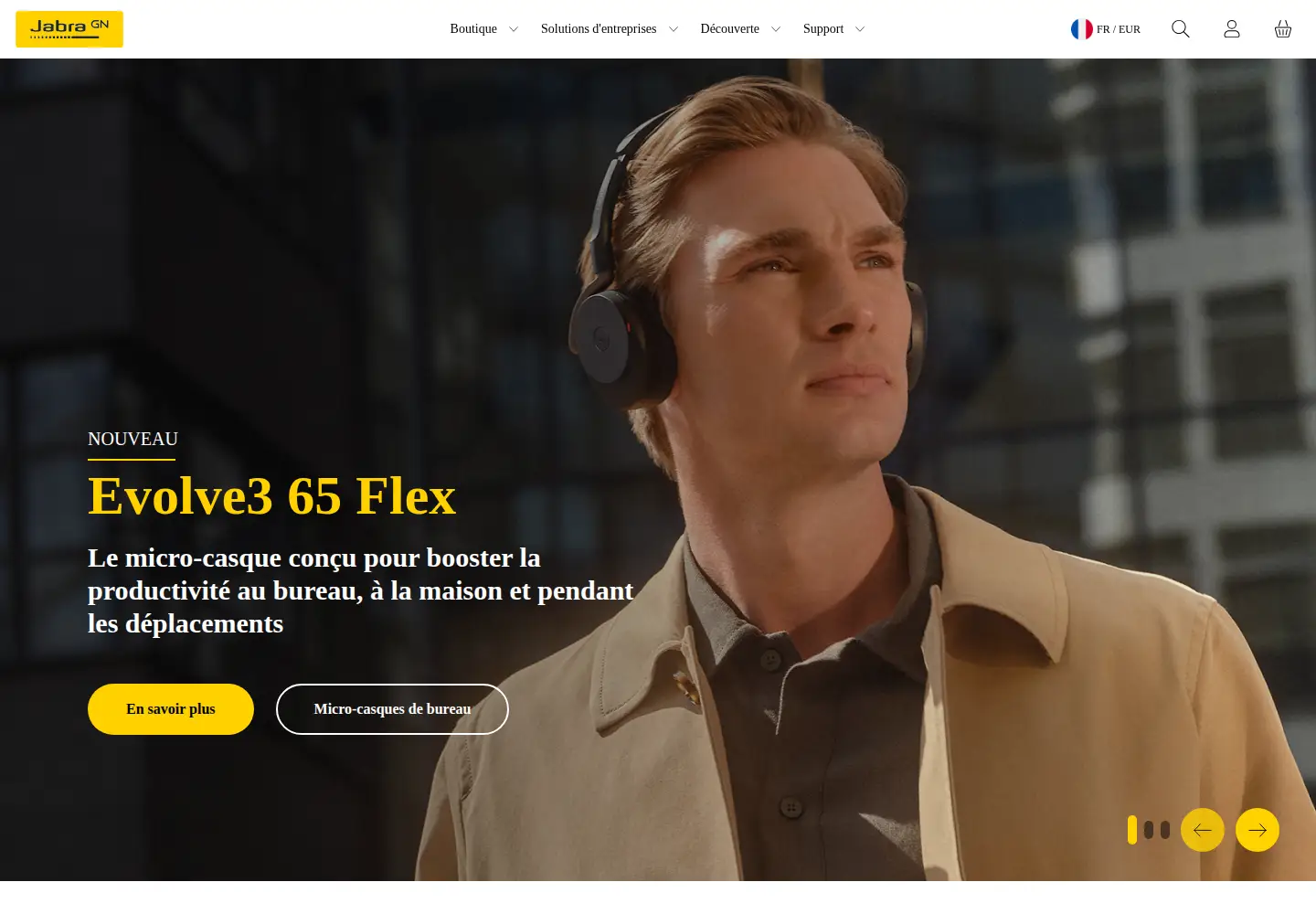 Captured homepage of jabra.com in the current scan