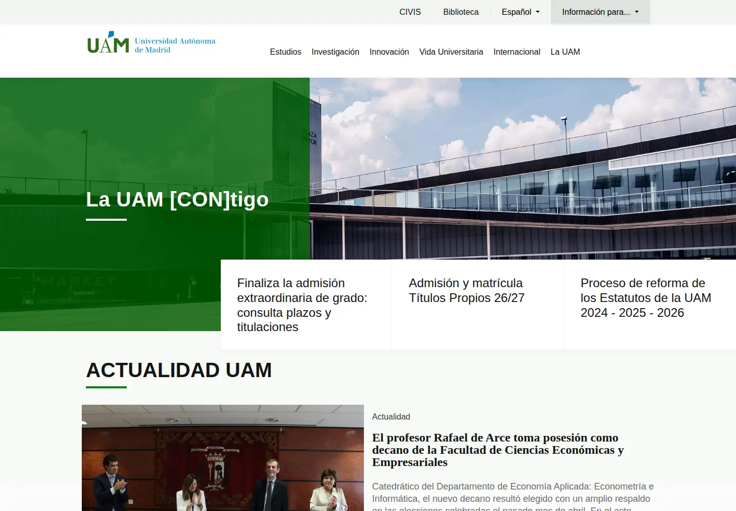 Screenshot of uam.es