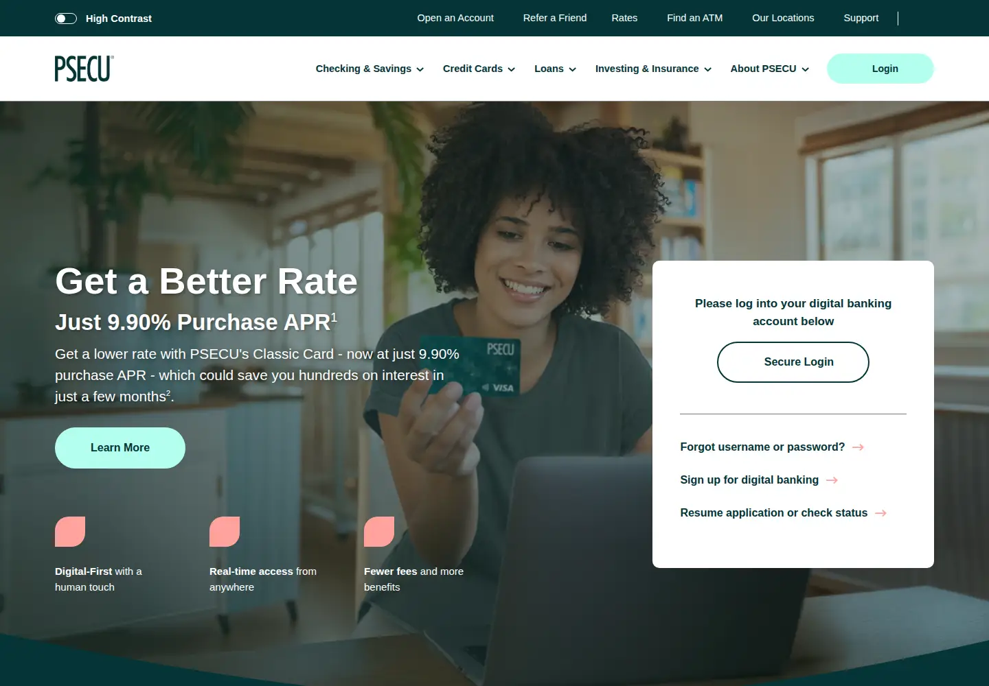 Screenshot of psecu.com