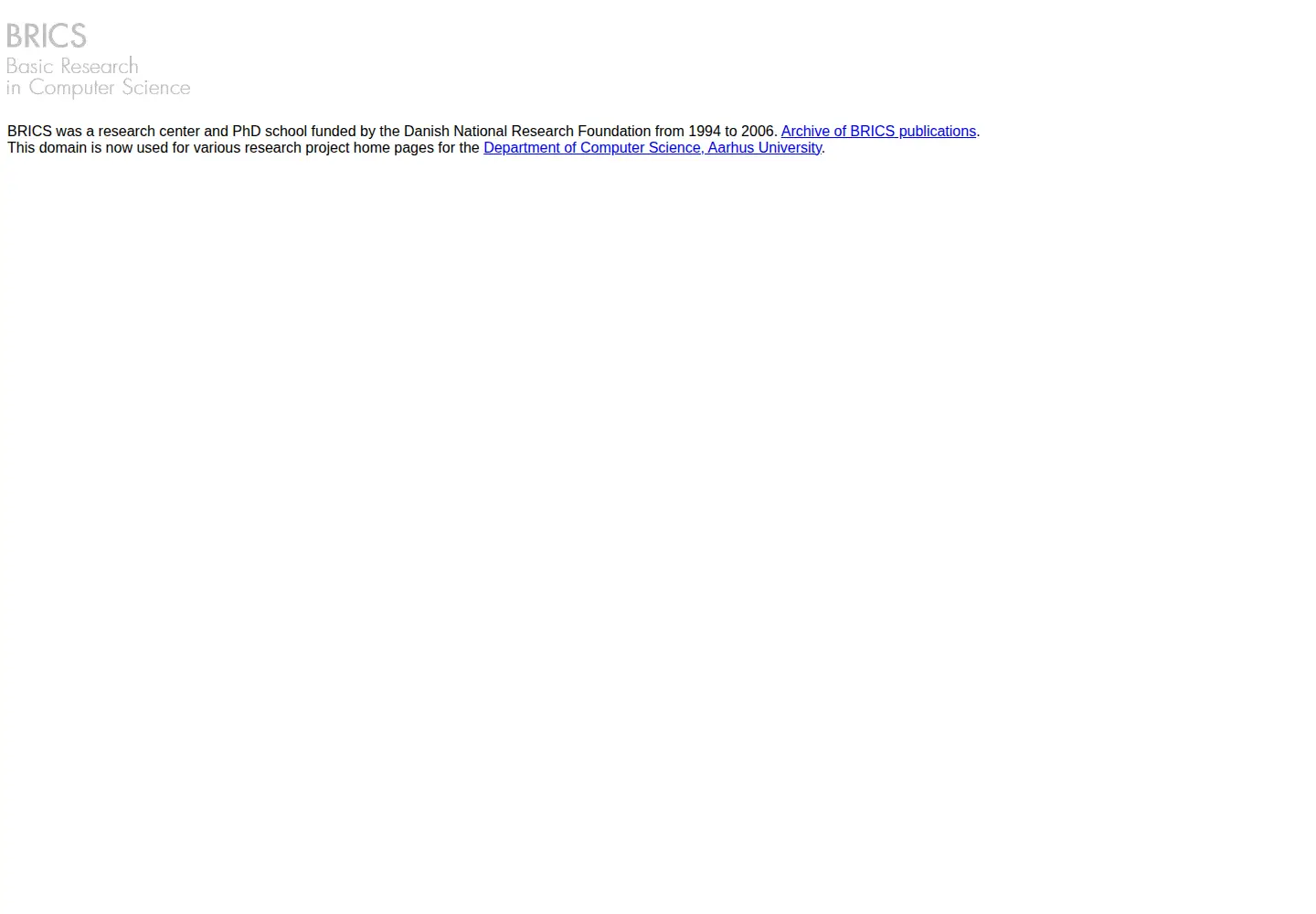 Screenshot of brics.dk