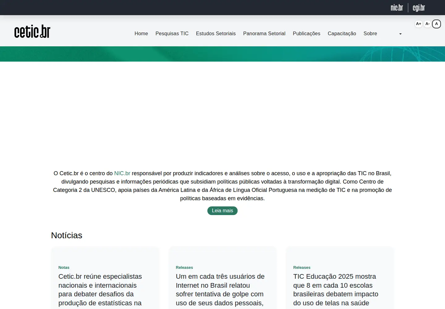 Screenshot of cetic.br