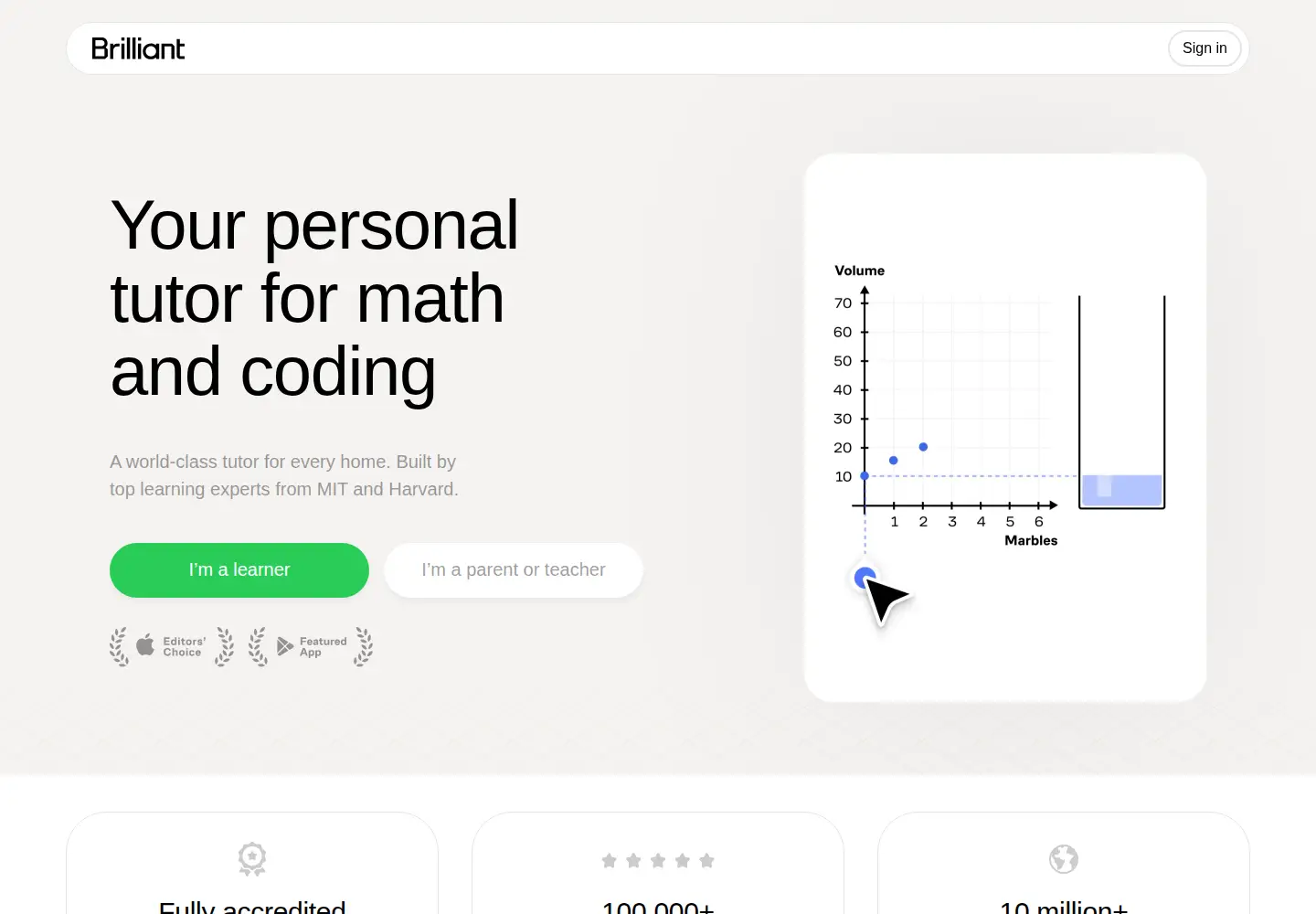 Screenshot of brilliant.org