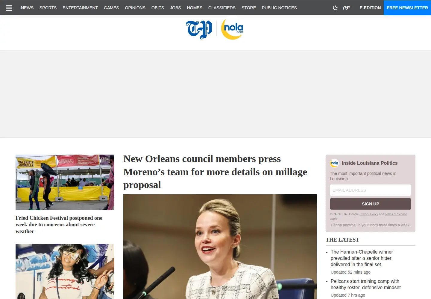 Screenshot of nola.com