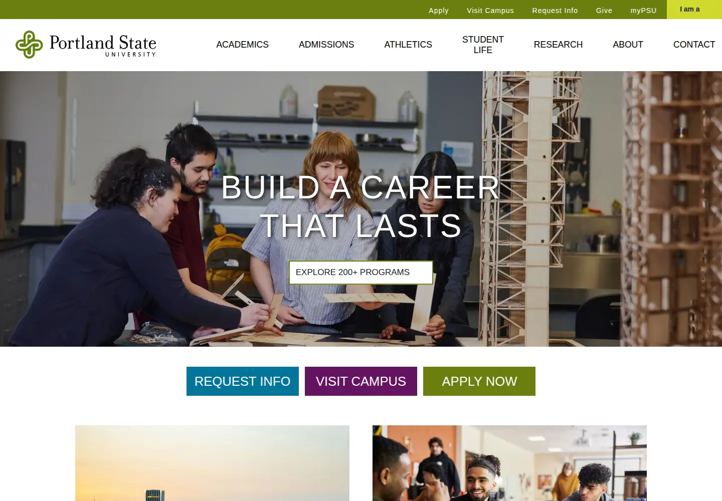 Screenshot of pdx.edu