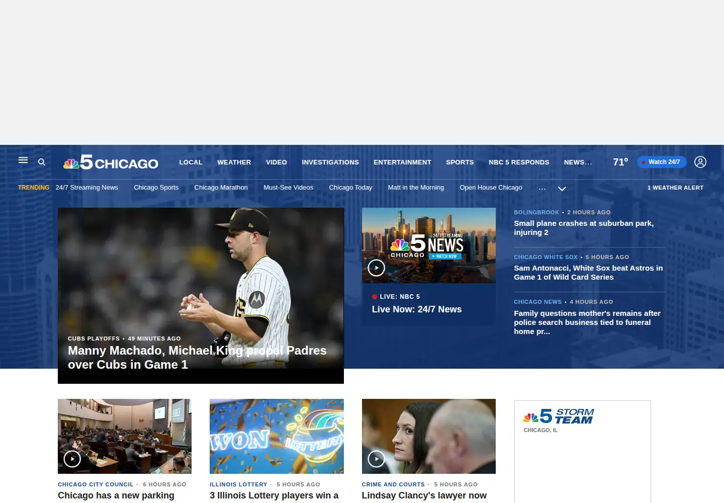 Screenshot of nbcchicago.com