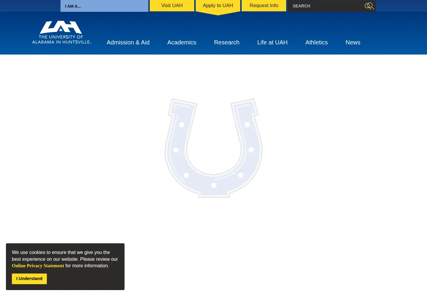 Screenshot of uah.edu
