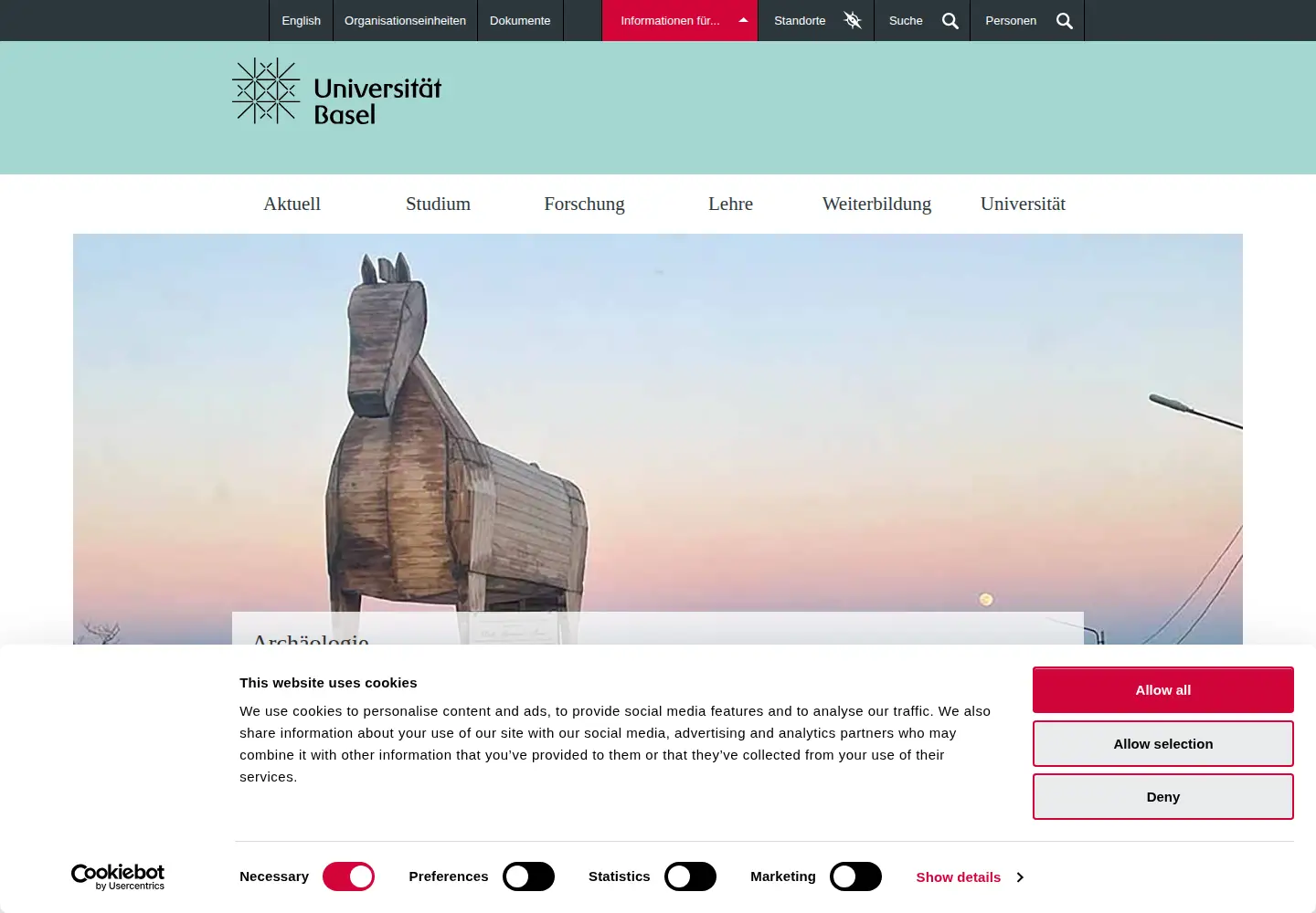 Screenshot of unibas.ch