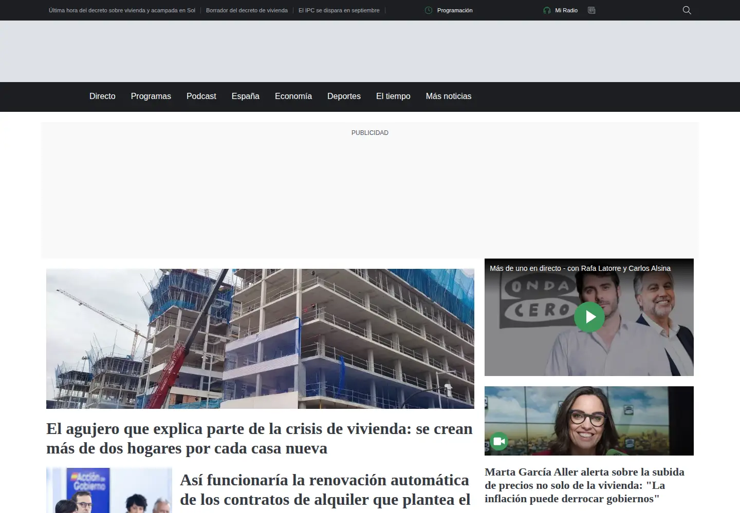 Screenshot of ondacero.es