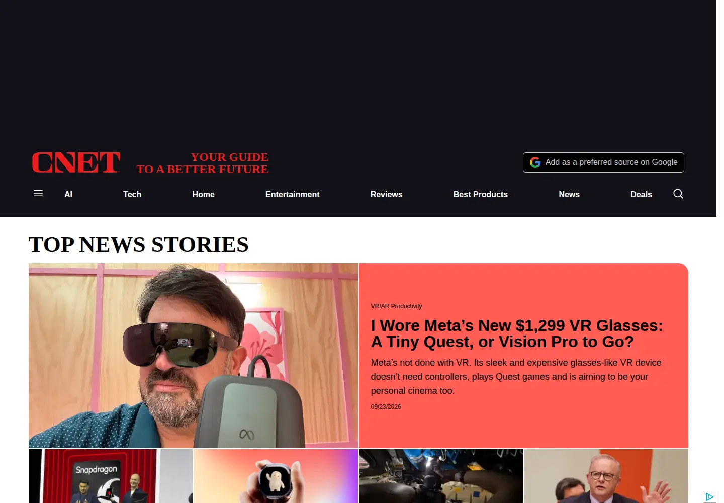 Screenshot of news.com