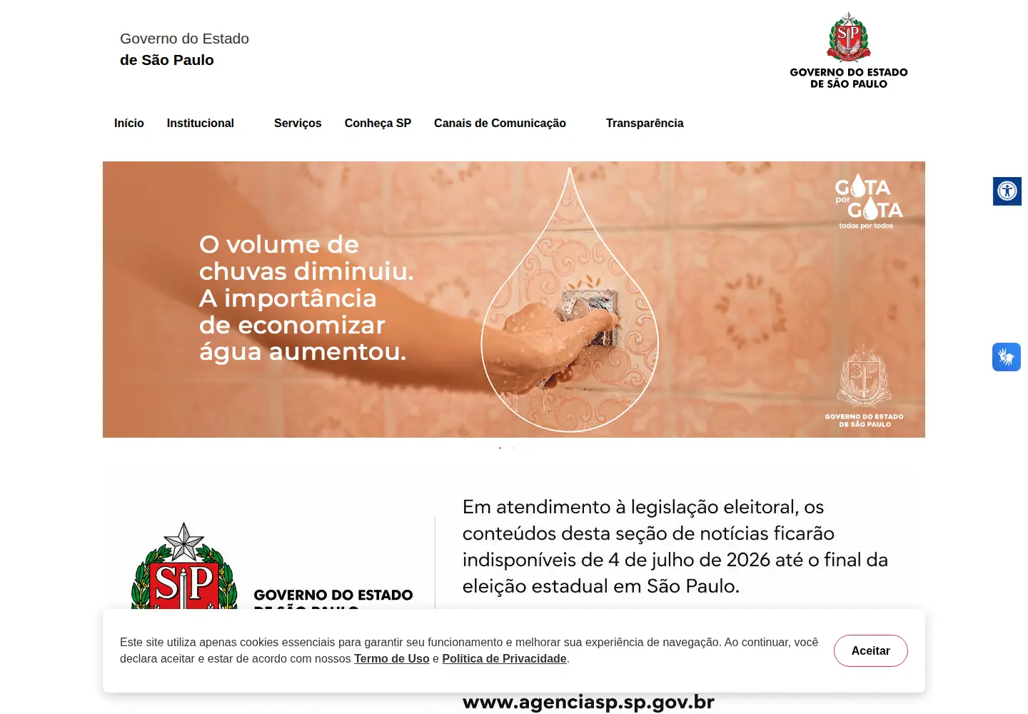 Screenshot of saopaulo.sp.gov.br
