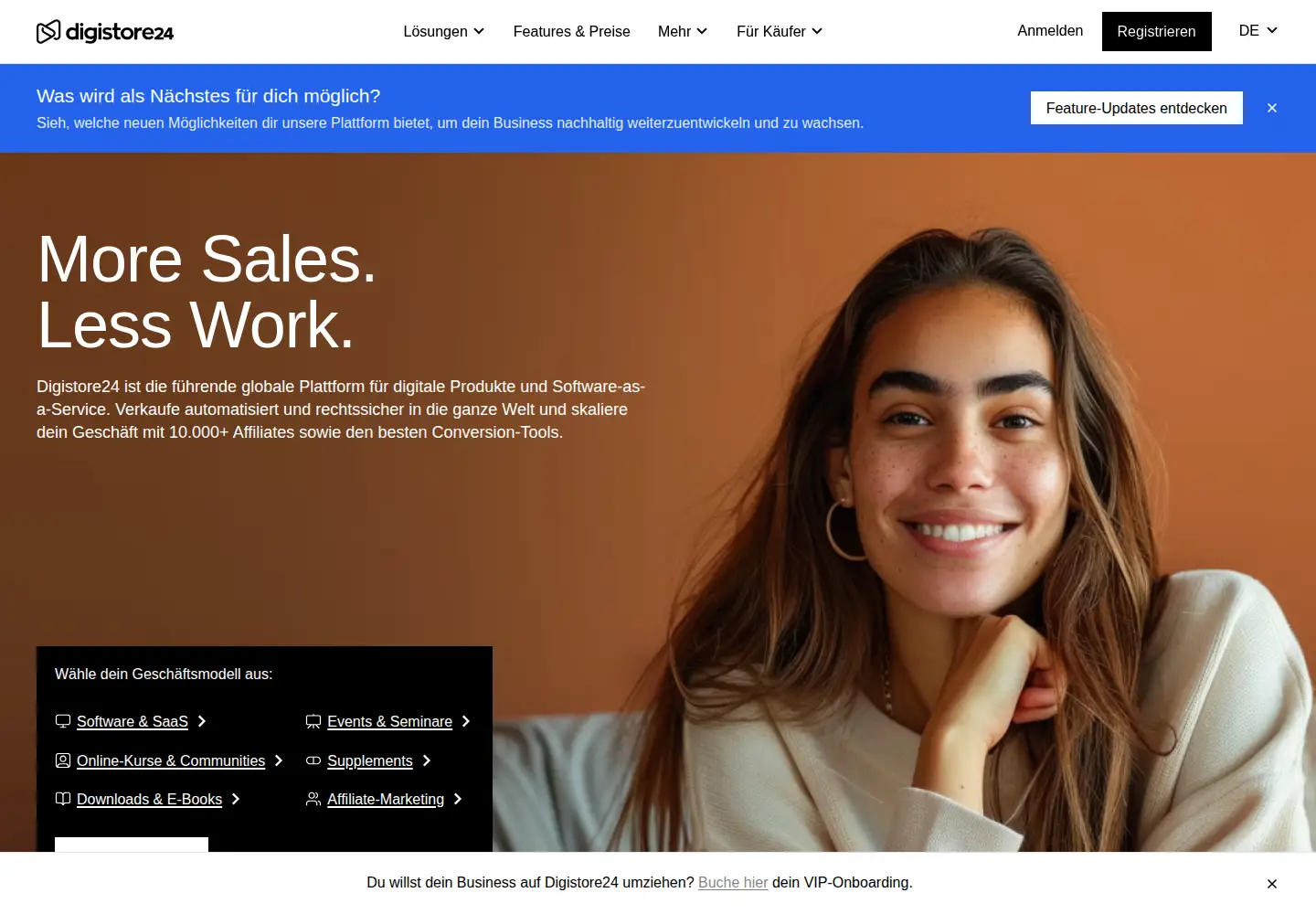 Screenshot of digistore24.com