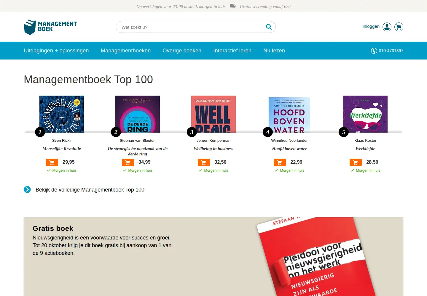 Screenshot of managementboek.nl