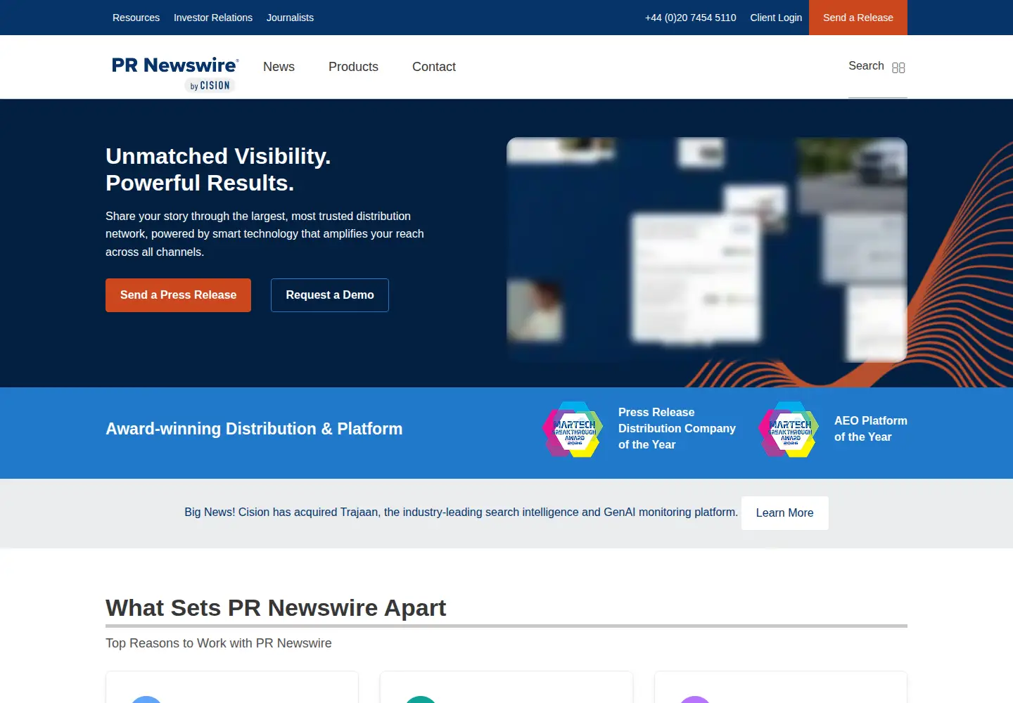 Screenshot of prnewswire.co.uk