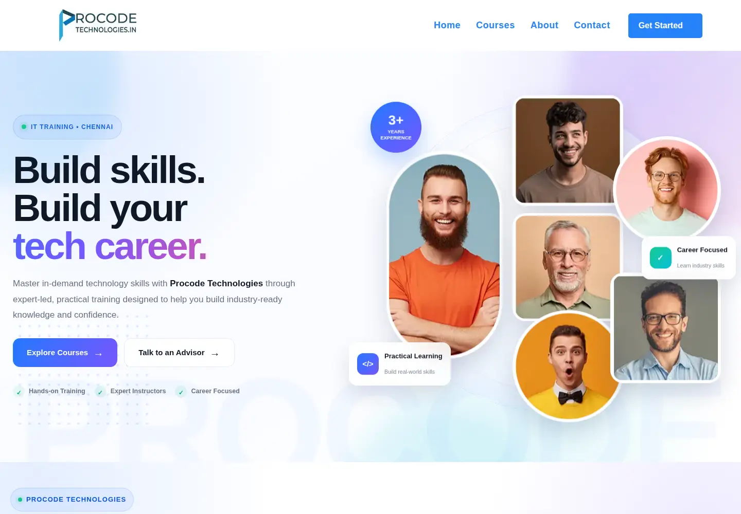 Screenshot of procodetechnologies.in