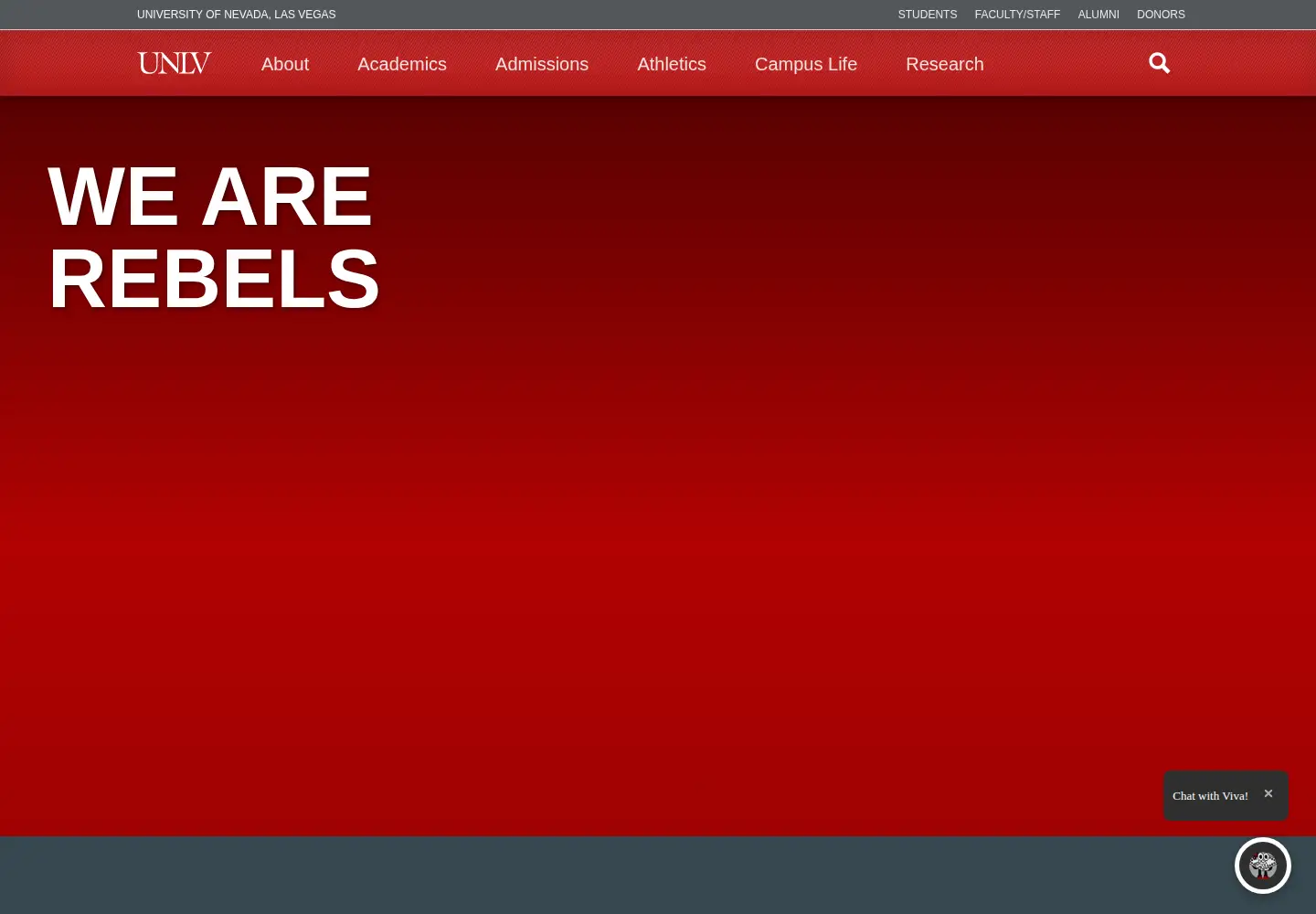 Screenshot of unlv.edu