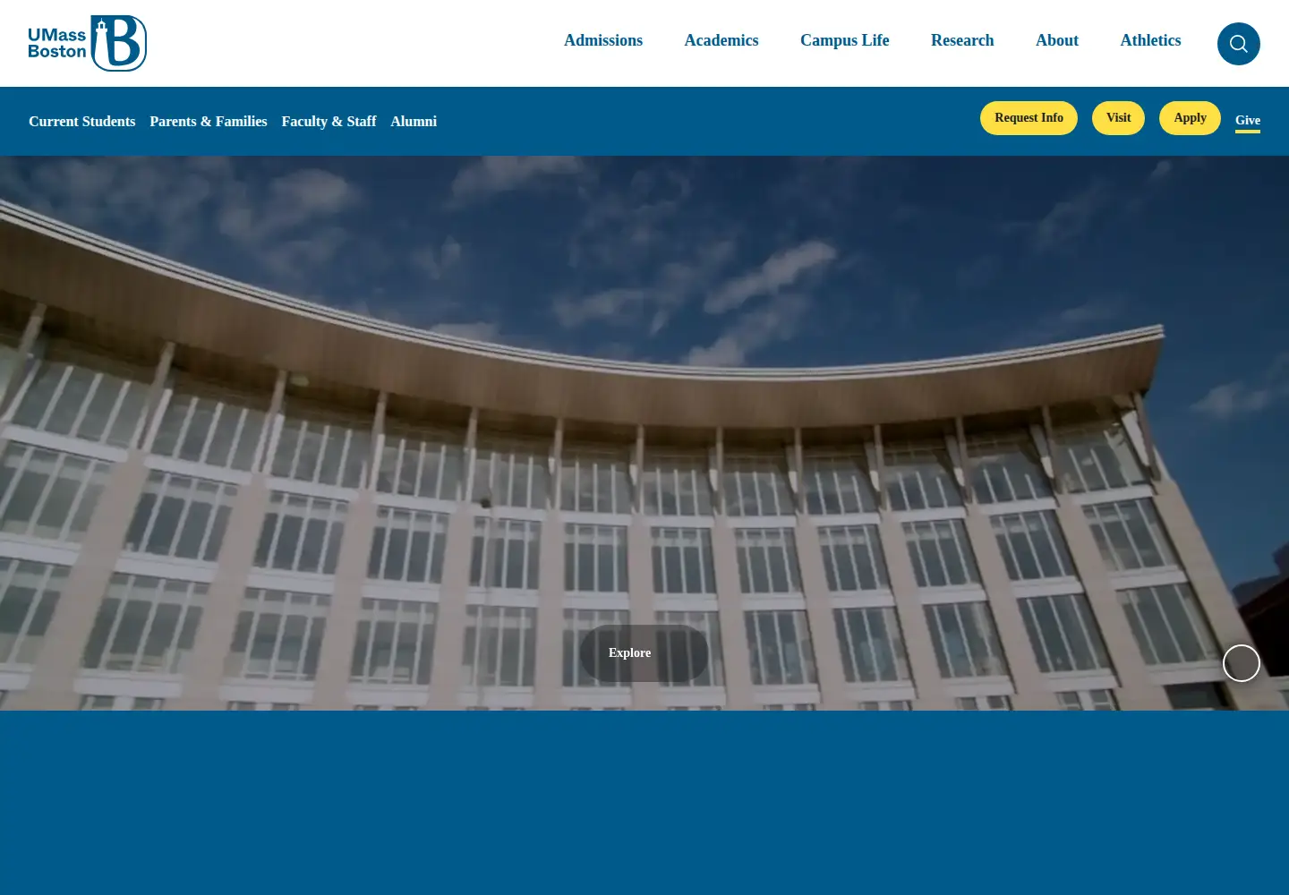 Screenshot of umb.edu