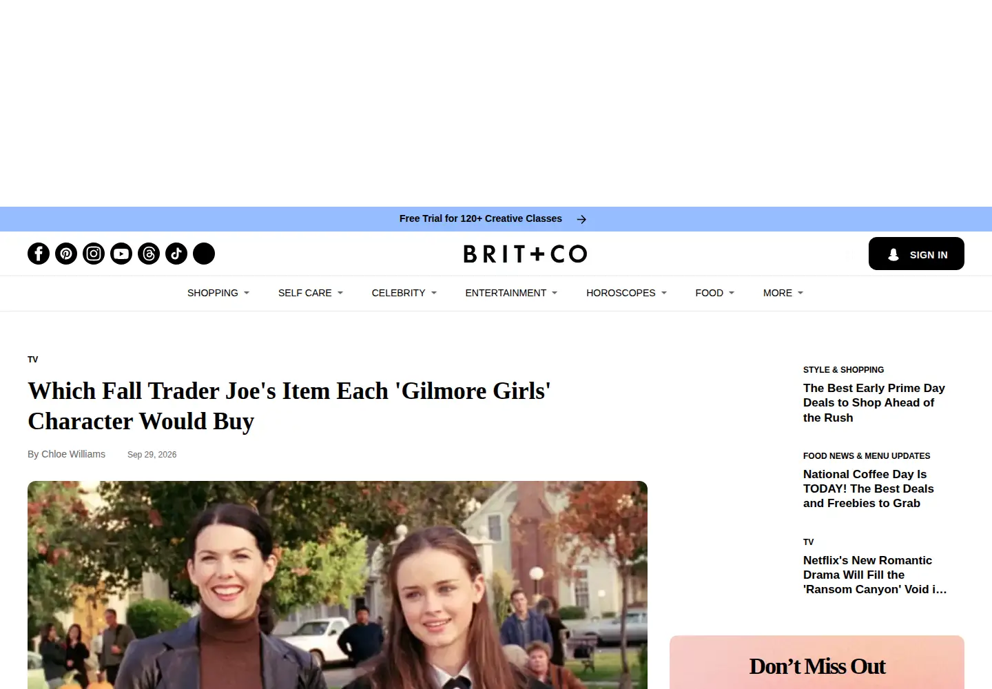 Screenshot of brit.co