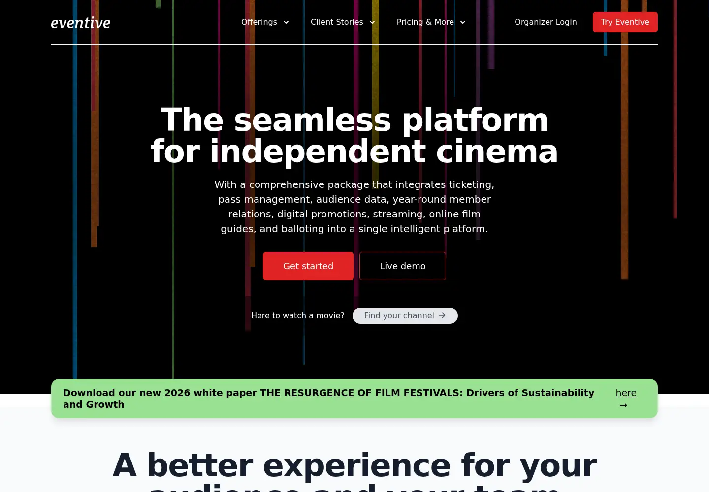 Screenshot of eventive.org