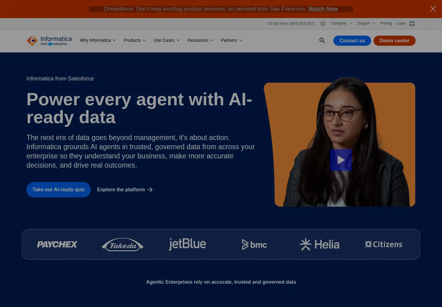 Screenshot of informatica.com