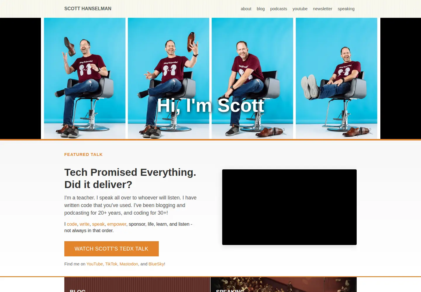 Screenshot of hanselman.com