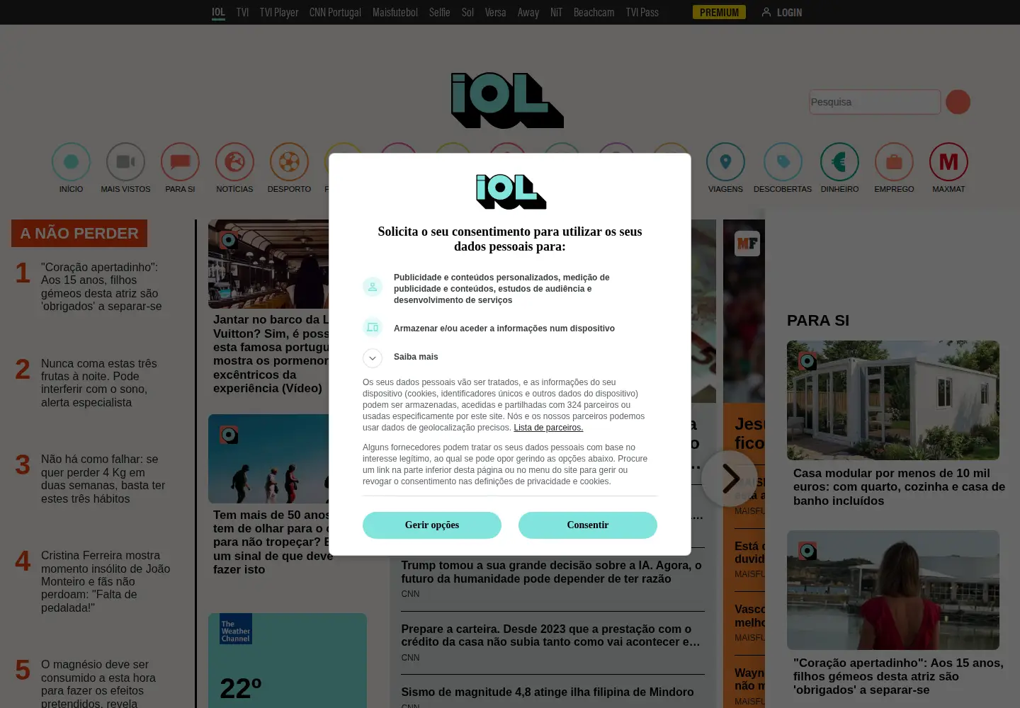Screenshot of iol.pt