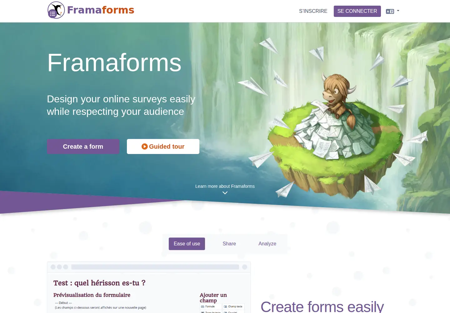Screenshot of framaforms.org