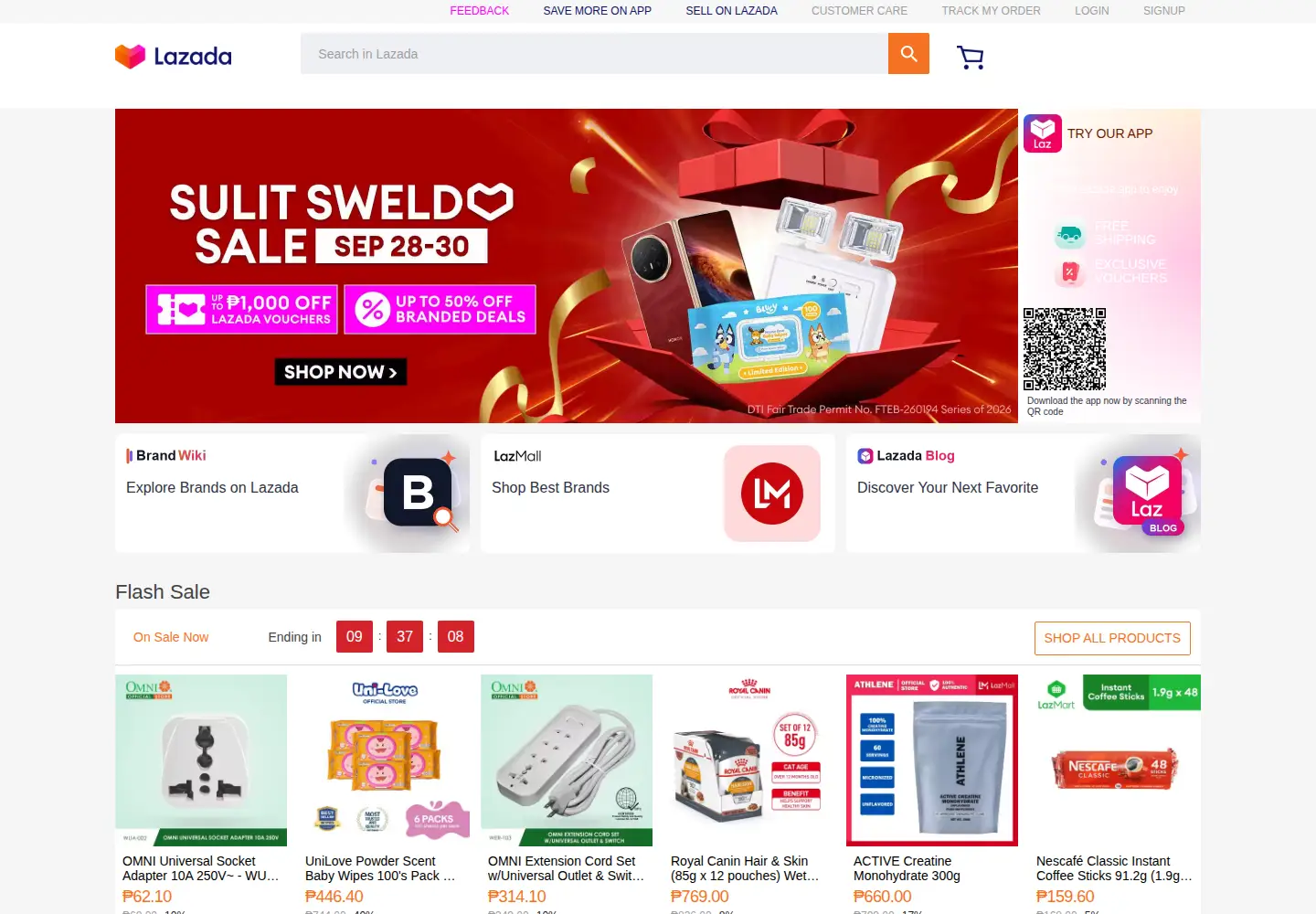 Screenshot of lazada.com.ph