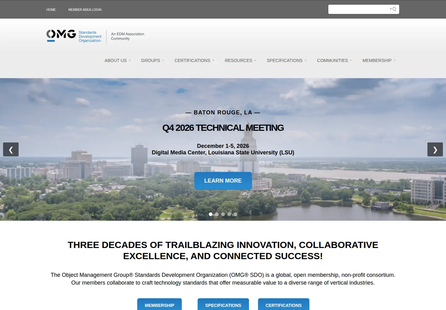 Screenshot of omg.org