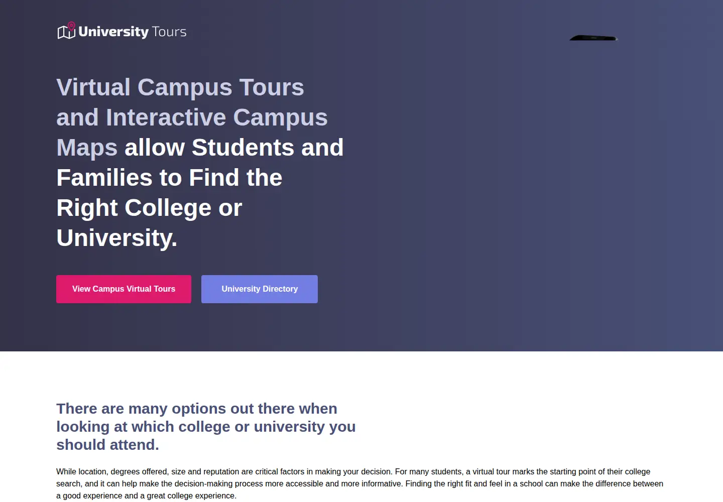 Screenshot of university-tour.com