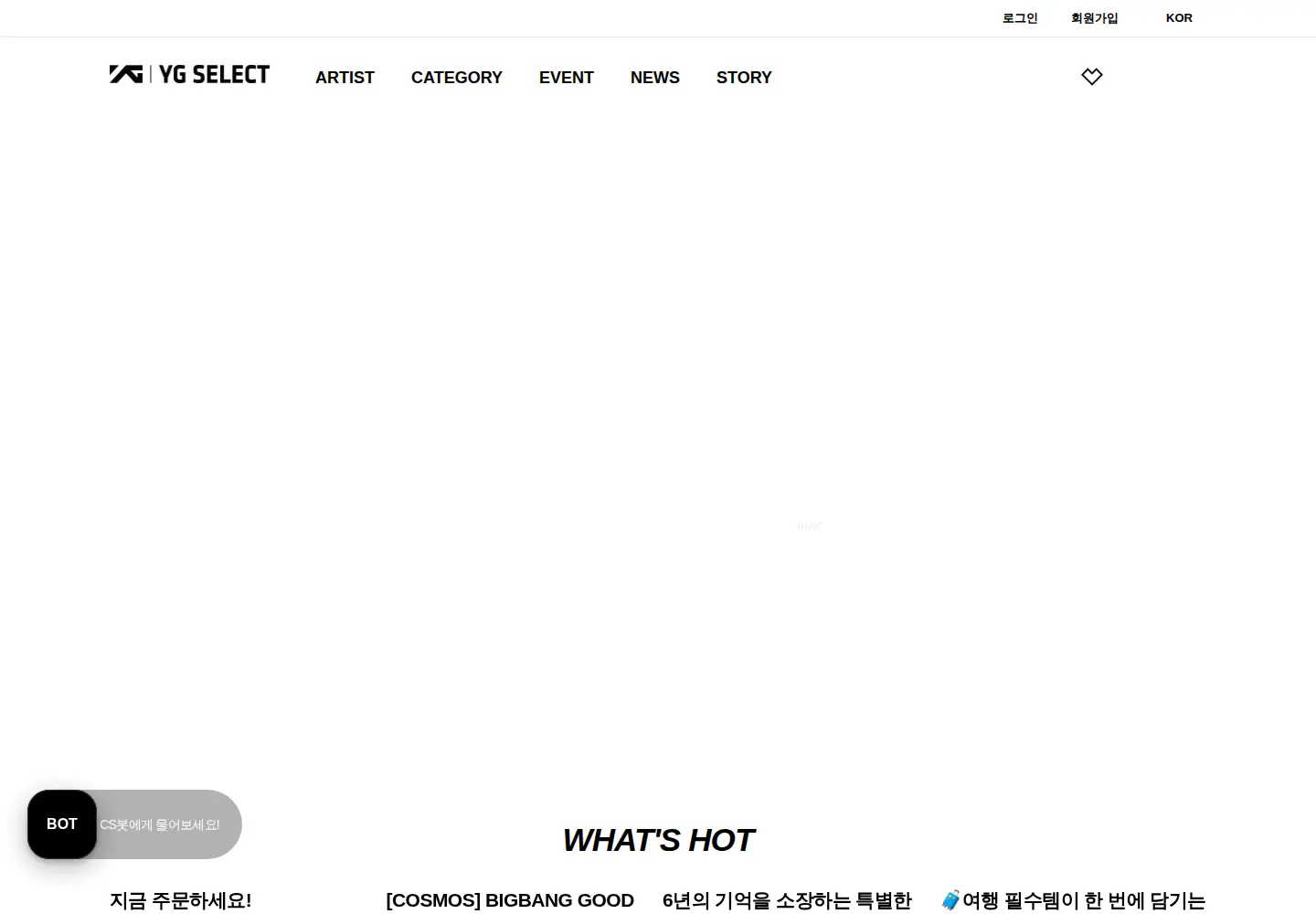 Captured homepage of ygselect.com in the current scan