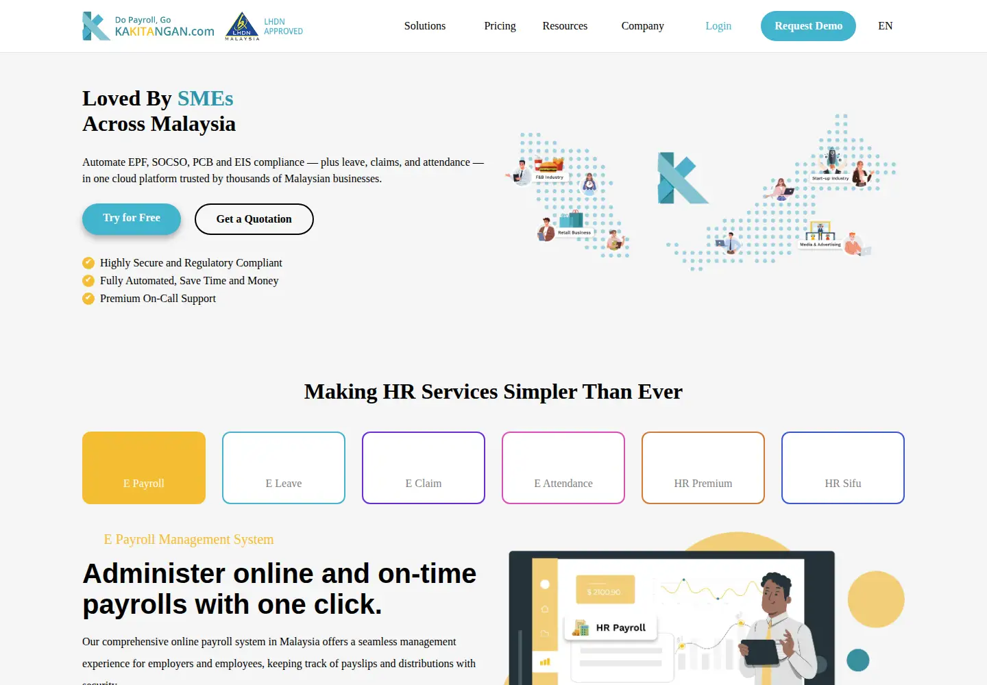 Screenshot of kakitangan.com