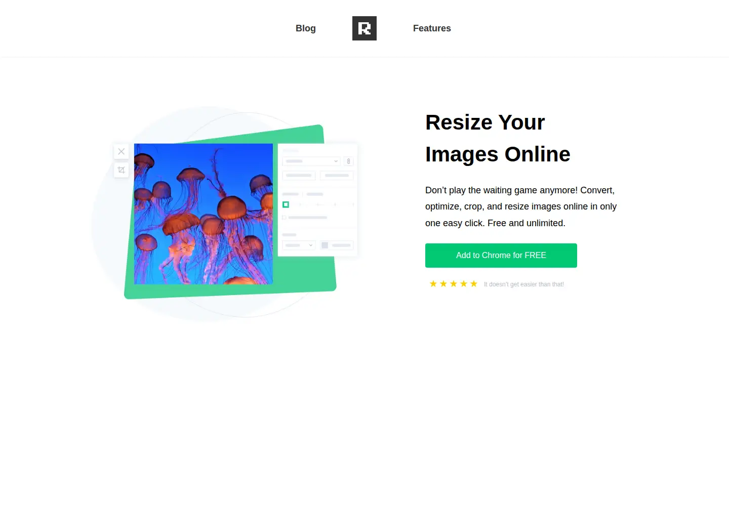 Screenshot of resizing.app