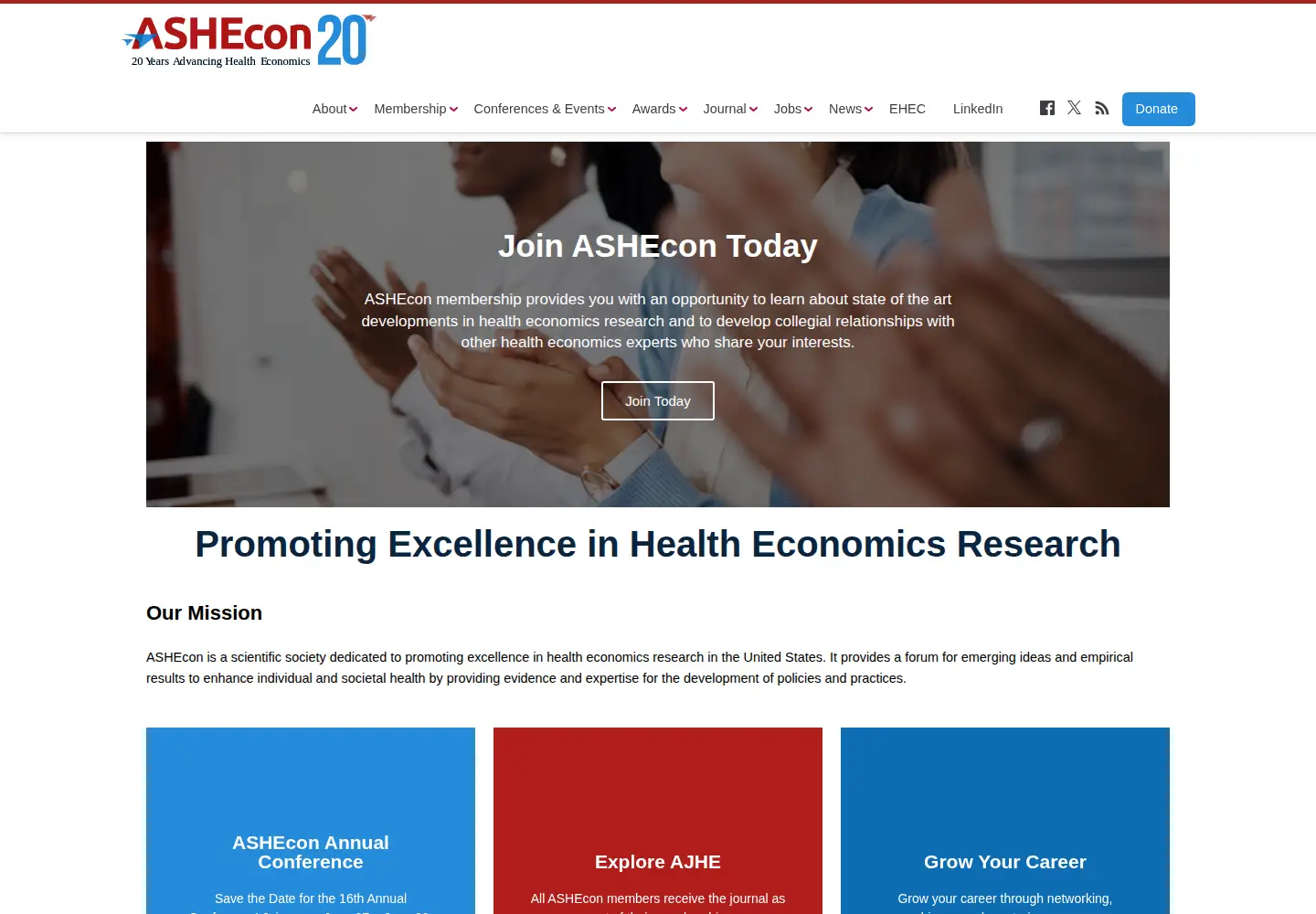 Screenshot of ashecon.org