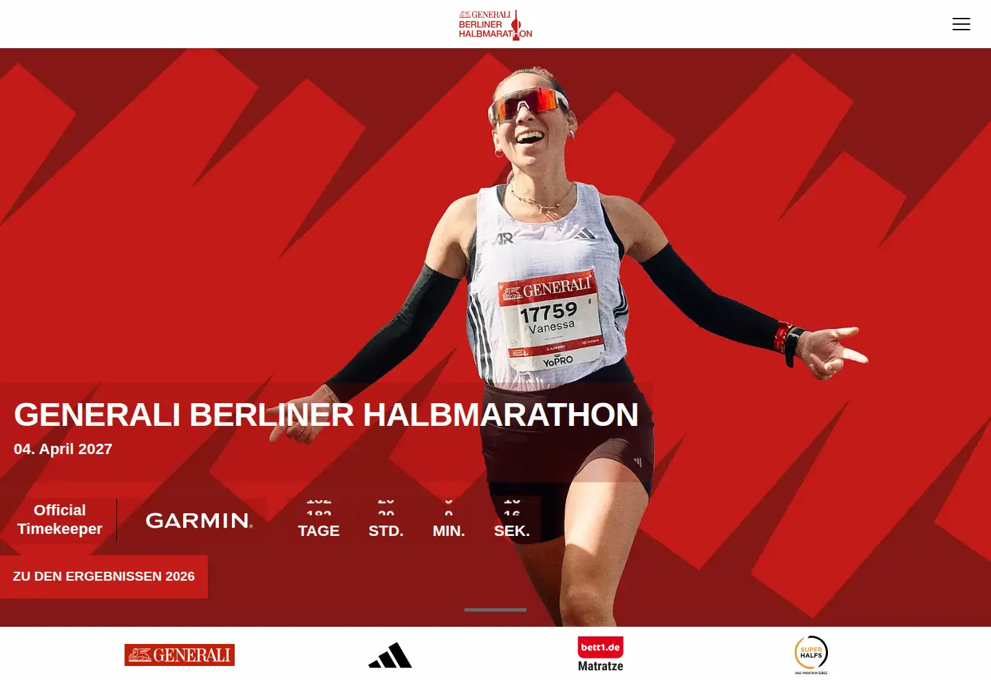 Screenshot of generali-berliner-halbmarathon.de