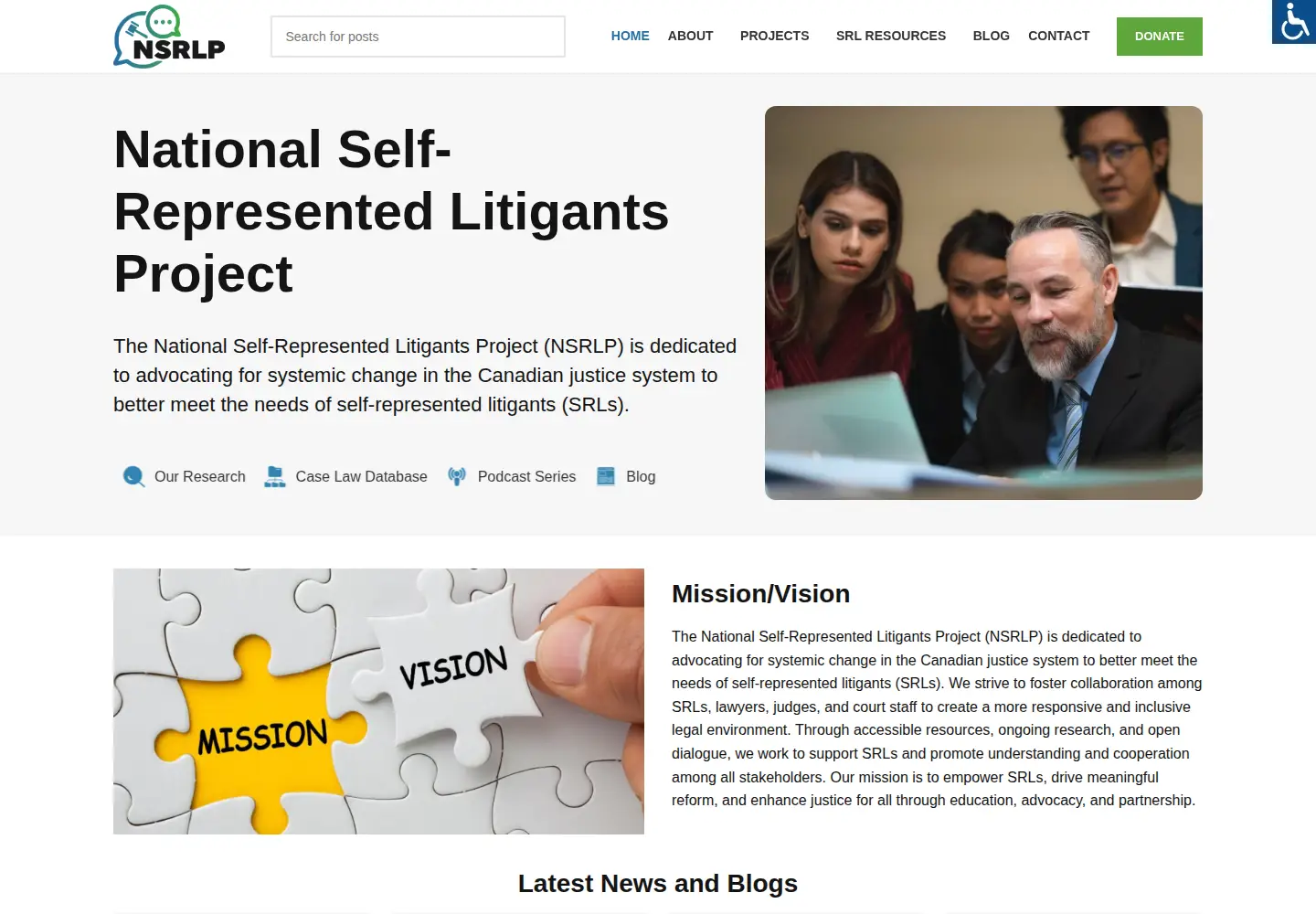 Screenshot of representingyourselfcanada.com