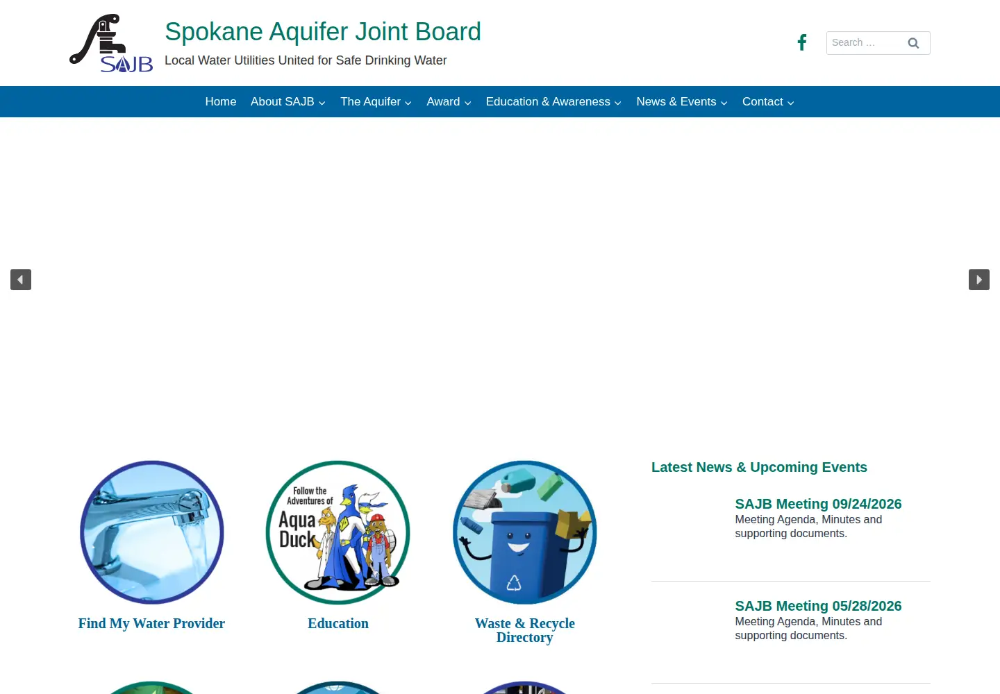 Screenshot of spokaneaquifer.org