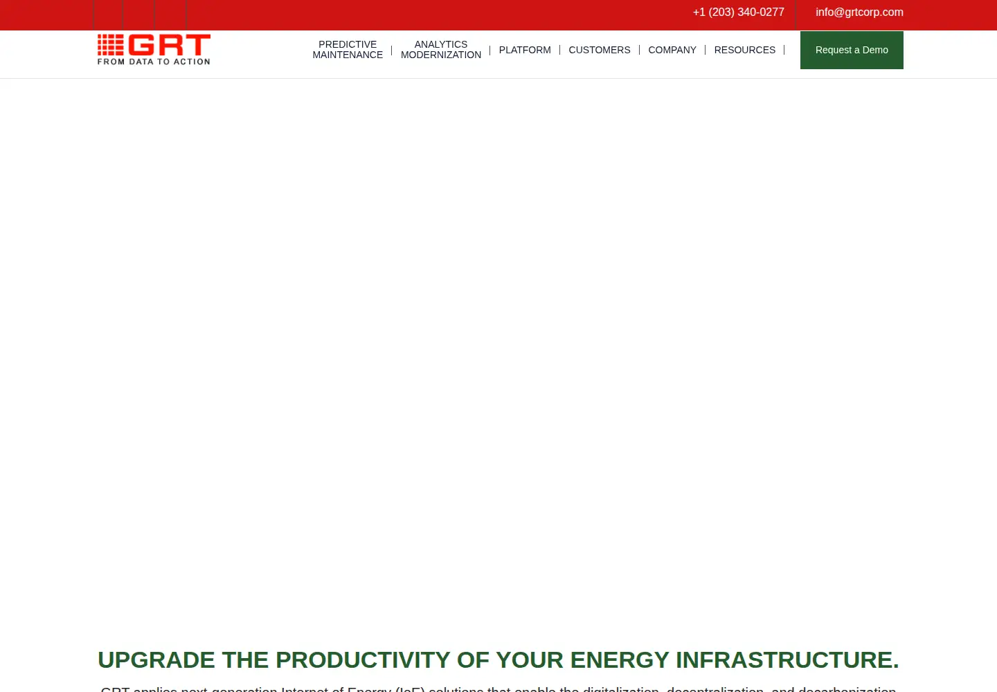 Captured homepage of grtcorp.com in the current scan