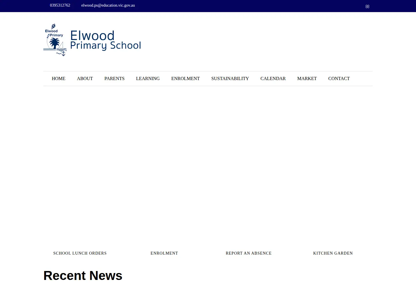 Screenshot of elwoodprimary.vic.edu.au