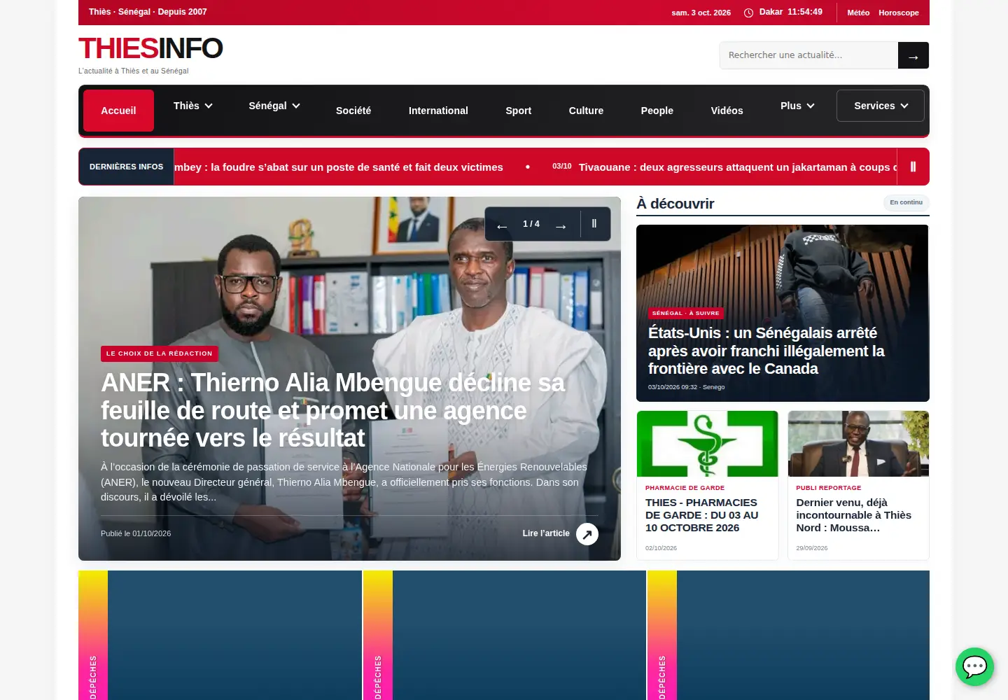 Screenshot of thiesinfo.com